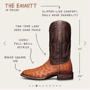 Never Opened Men’s Tecovas Sz. 9.5EE Ostrich Boots